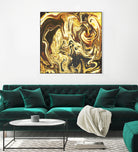 Abstract Marble Painting by Amir Faysal on GIANT ART - yellow digital painting