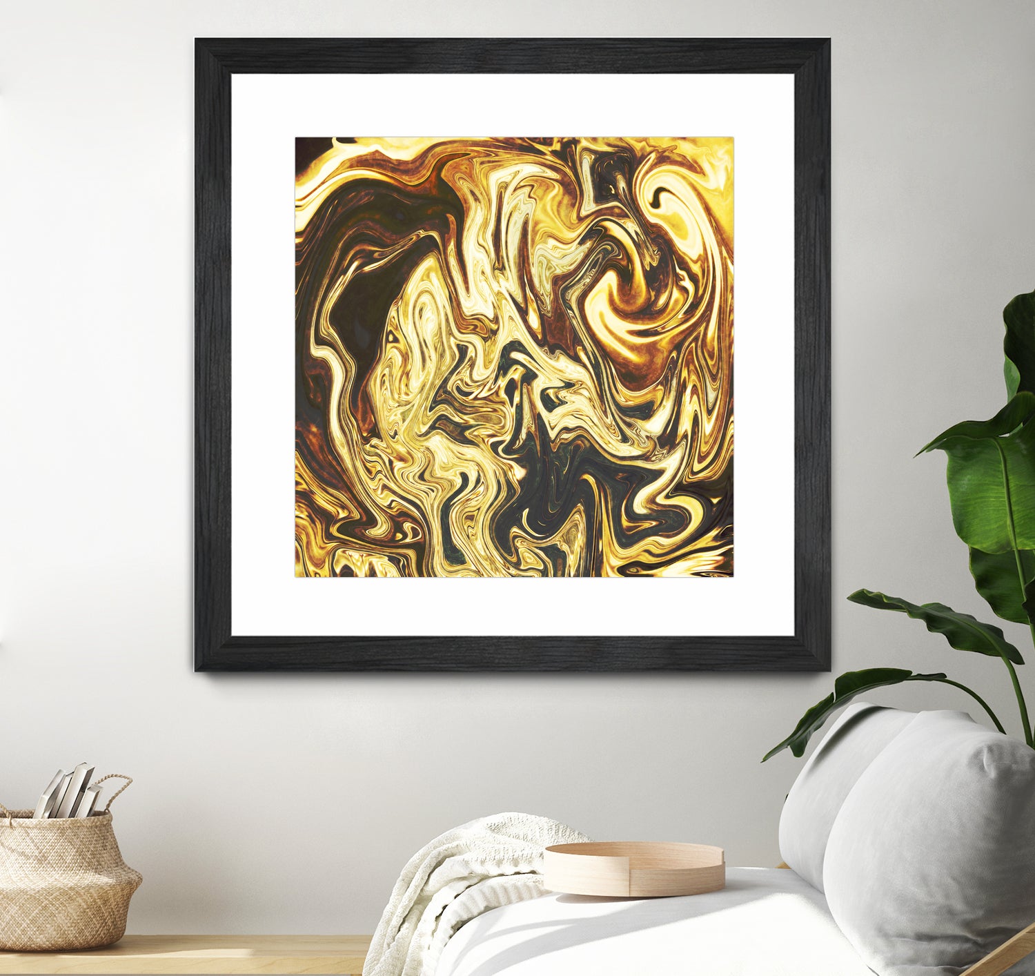 Abstract Marble Painting by Amir Faysal on GIANT ART - yellow digital painting