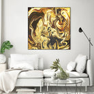 Abstract Marble Painting by Amir Faysal on GIANT ART - yellow digital painting