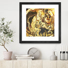 Abstract Marble Painting by Amir Faysal on GIANT ART - yellow digital painting