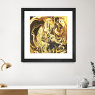 Abstract Marble Painting by Amir Faysal on GIANT ART - yellow digital painting