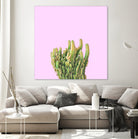 Summer Cactus Fingers on Soft Lavender by Dominique Van Roey on GIANT ART - pink photo manipulation