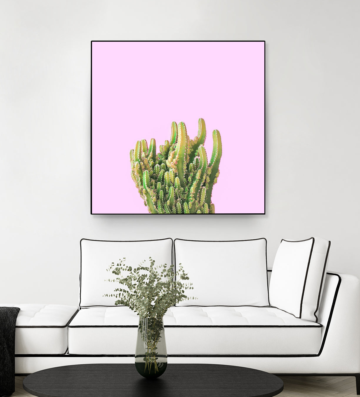 Summer Cactus Fingers on Soft Lavender by Dominique Van Roey on GIANT ART - pink photo manipulation