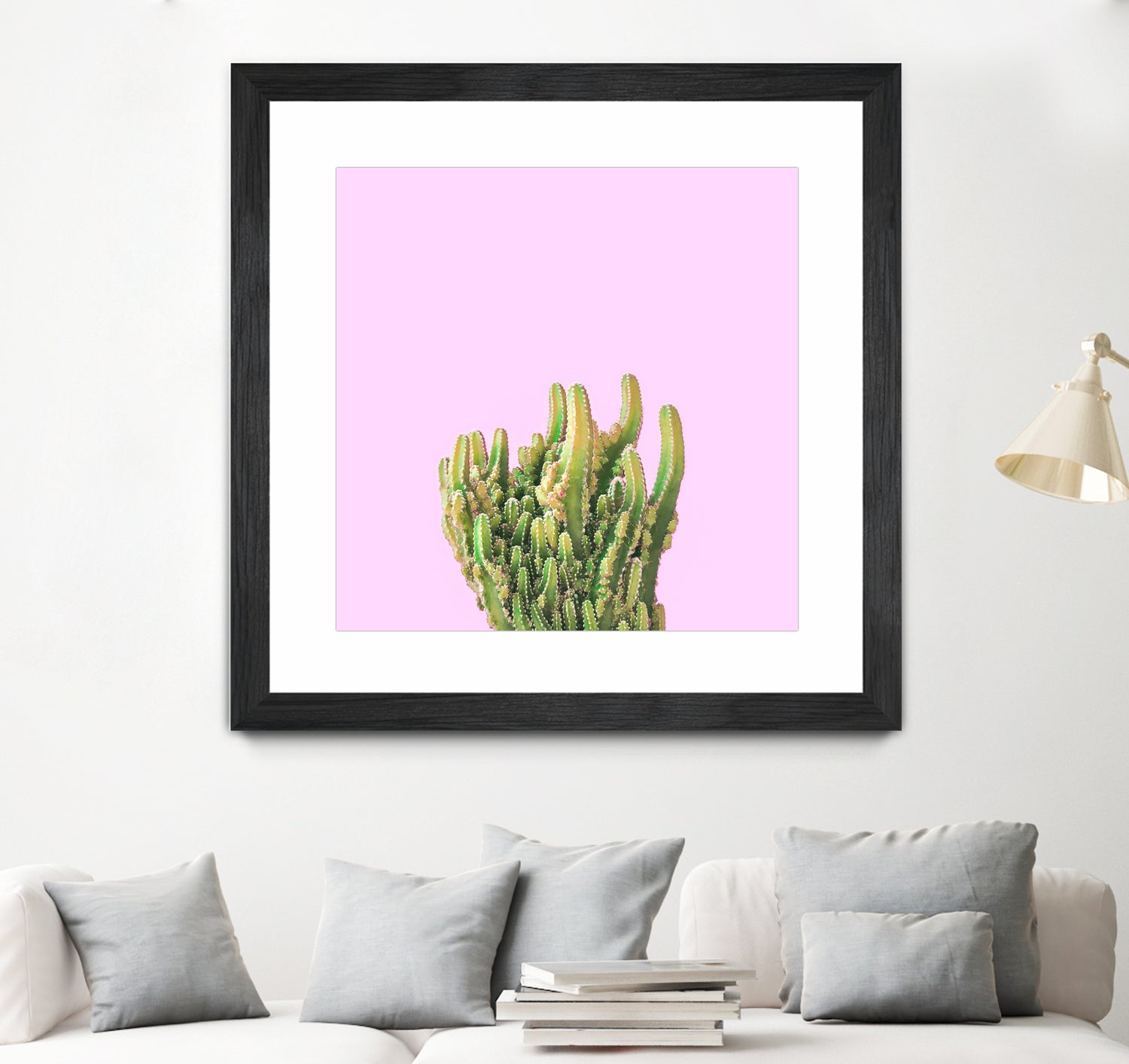 Summer Cactus Fingers on Soft Lavender by Dominique Van Roey on GIANT ART - pink photo manipulation