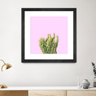 Summer Cactus Fingers on Soft Lavender by Dominique Van Roey on GIANT ART - pink photo manipulation