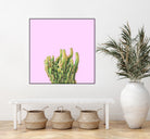 Summer Cactus Fingers on Soft Lavender by Dominique Van Roey on GIANT ART - pink photo manipulation