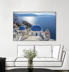 Santorini, Greece by I Bjork on GIANT ART - blue photo illustration