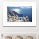 Santorini, Greece by I Bjork on GIANT ART - blue photo illustration