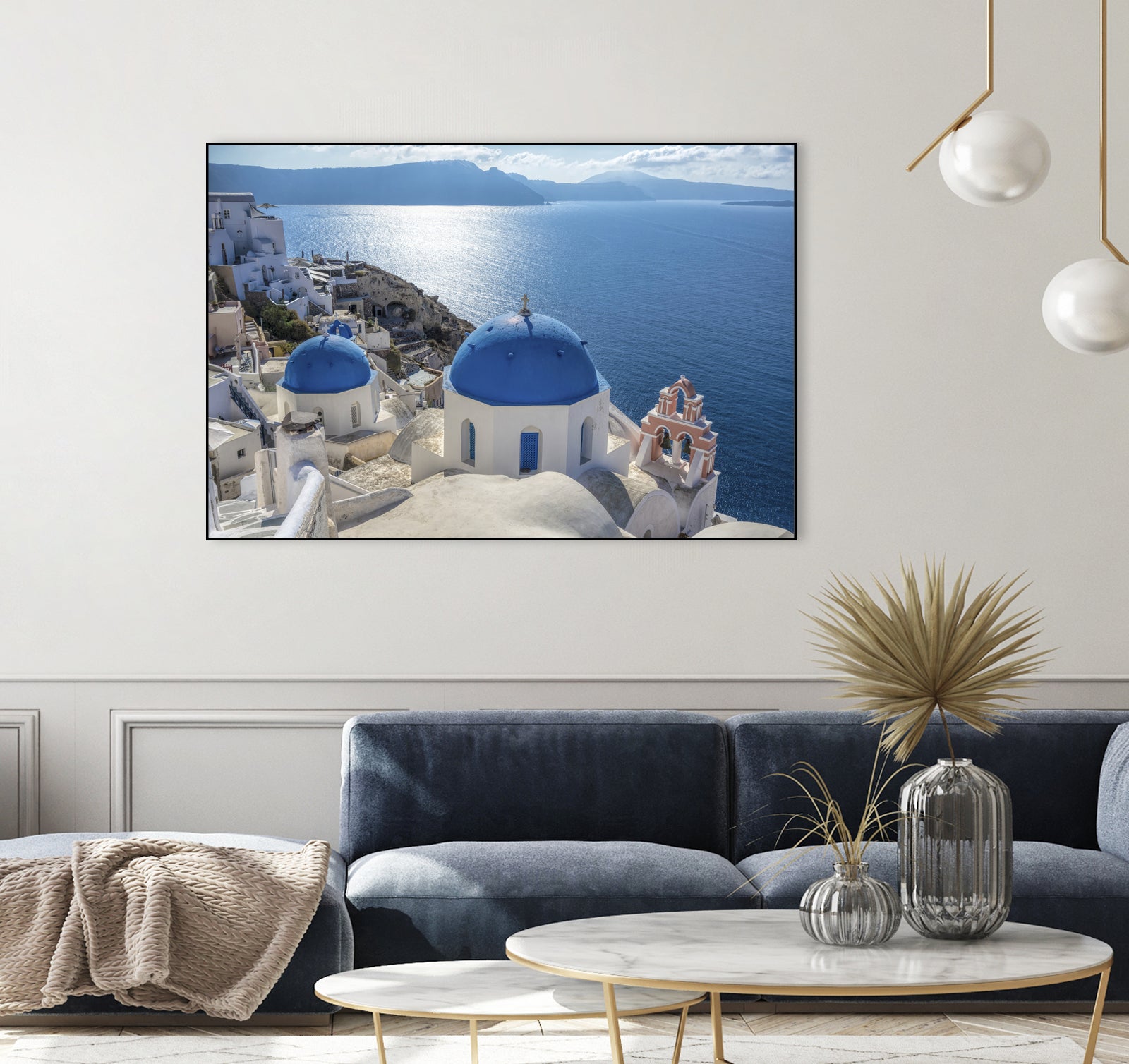 Santorini, Greece by I Bjork on GIANT ART - blue photo illustration