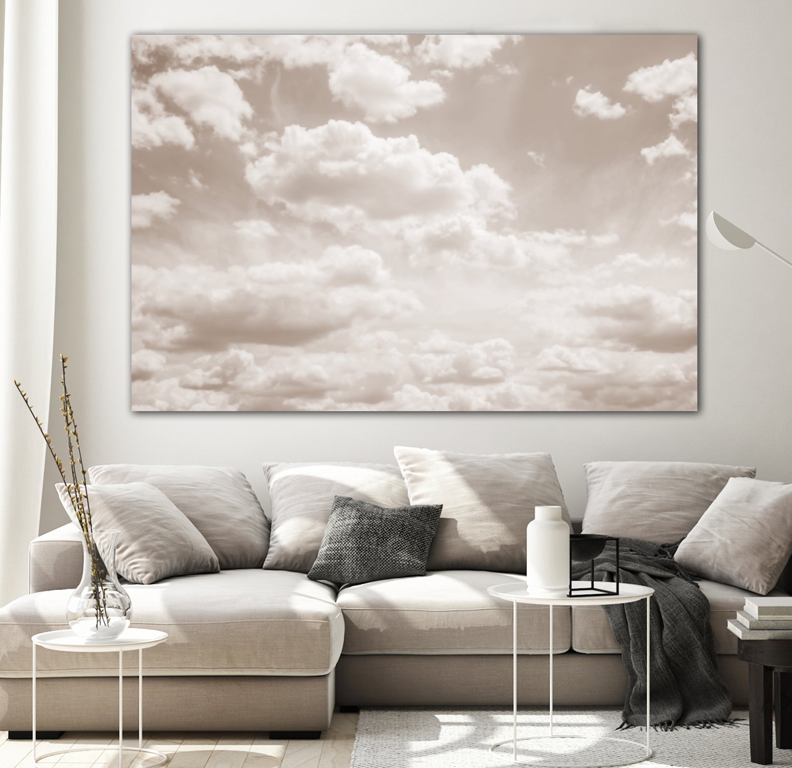 Soft Beige Clouds 4 by Anitas Bellas Art on GIANT ART - beige coastal beige