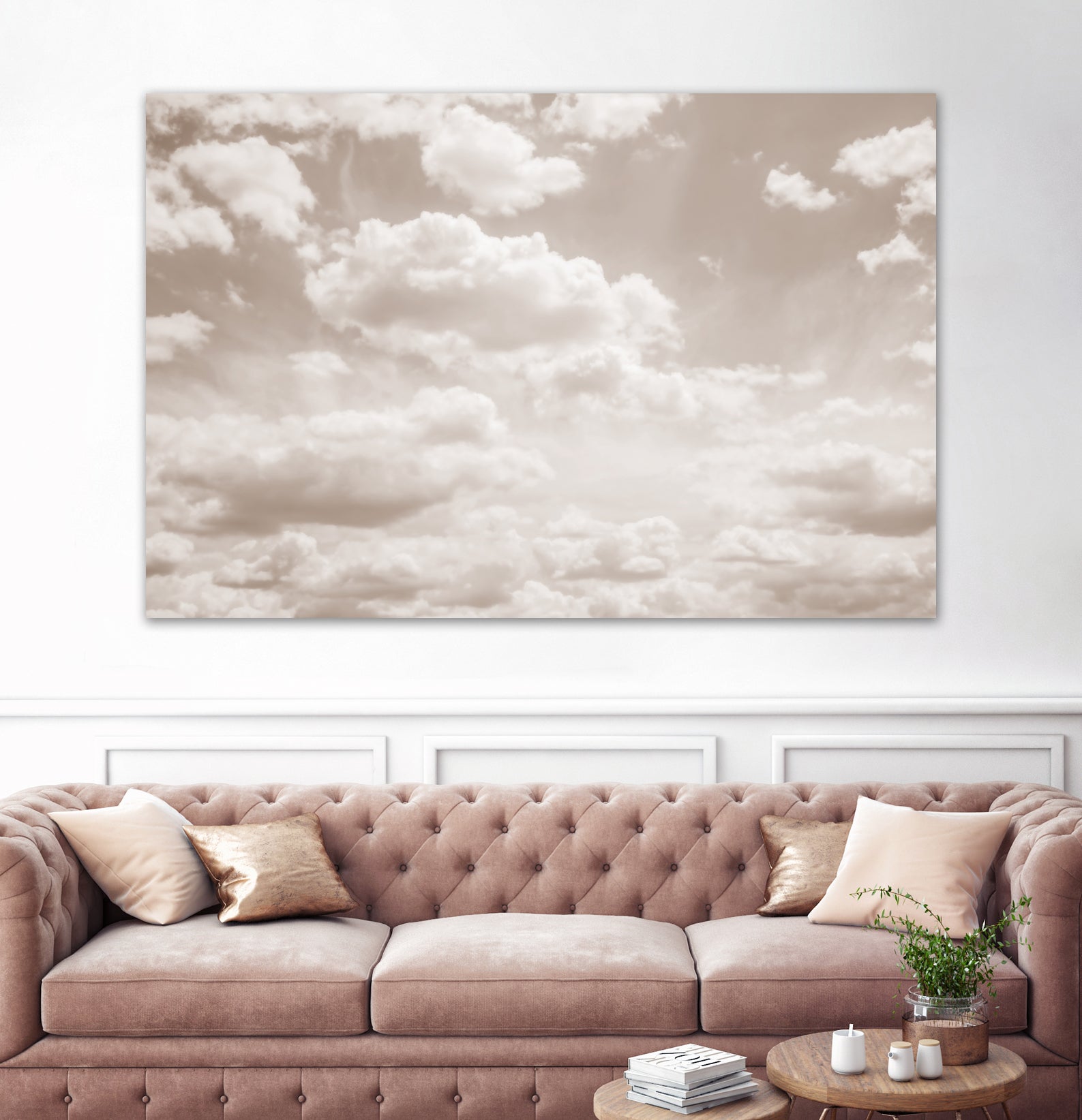 Soft Beige Clouds 4 by Anitas Bellas Art on GIANT ART - beige coastal beige