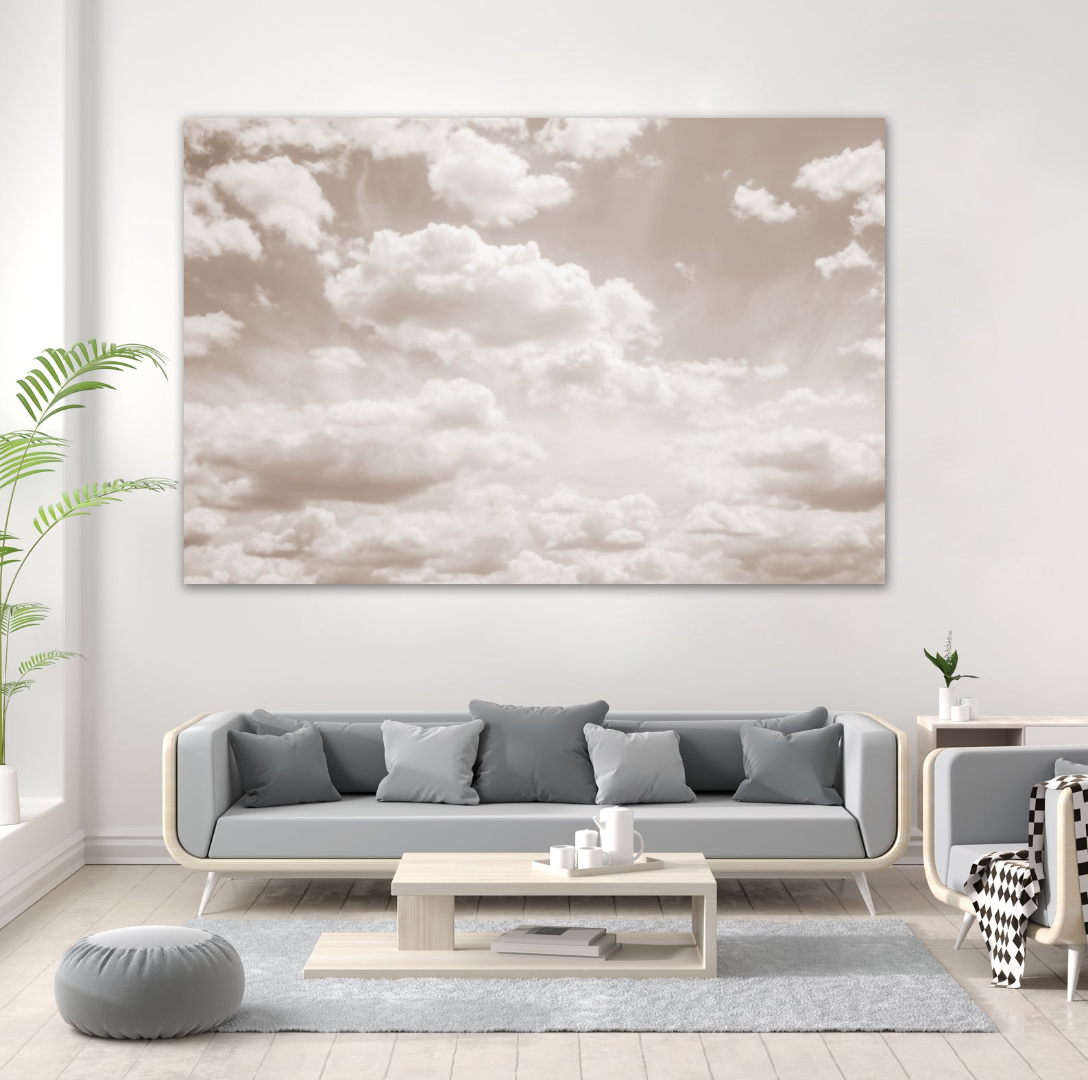 Soft Beige Clouds 4 by Anitas Bellas Art on GIANT ART - beige coastal beige