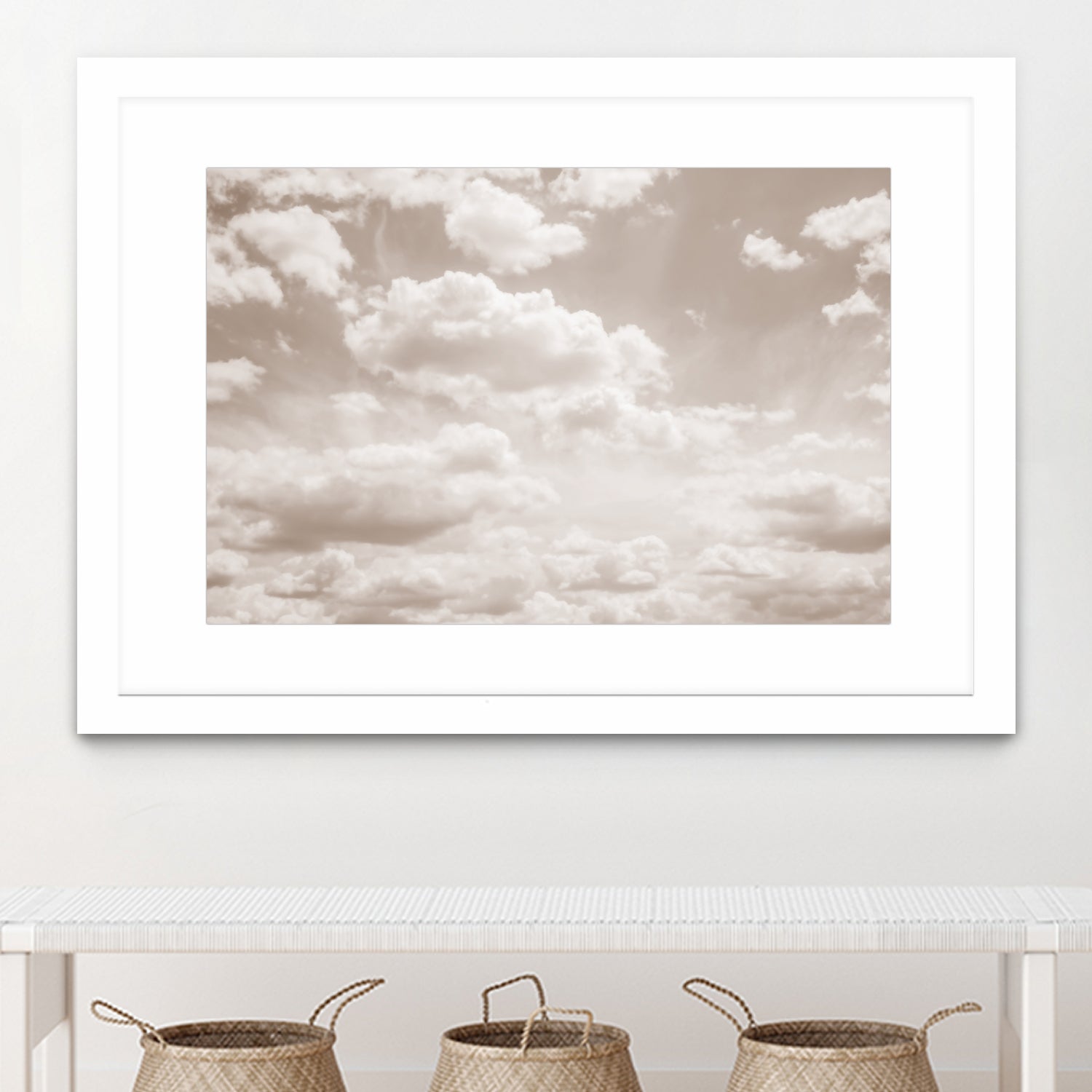 Soft Beige Clouds 4 by Anitas Bellas Art on GIANT ART - beige coastal beige