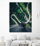 Crazy downhill skateboarders by GEN Z by Rigaud Mickaël on GIANT ART - green photo illustration