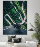 Crazy downhill skateboarders by GEN Z by Rigaud Mickaël on GIANT ART - green photo illustration