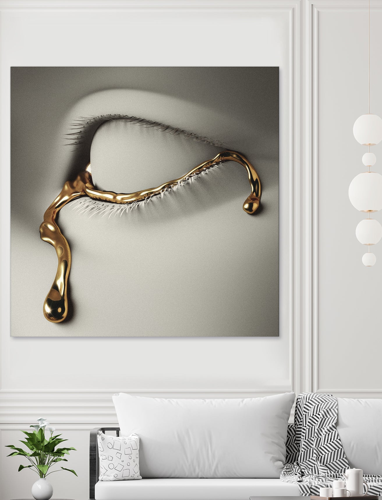 Golden Tear by Vigan Tafili on GIANT ART - white 3d art