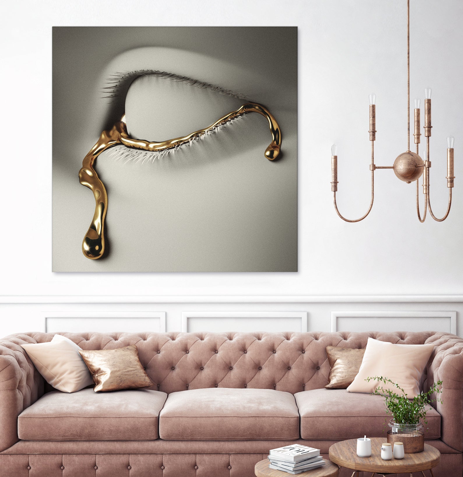 Golden Tear by Vigan Tafili on GIANT ART - white 3d art