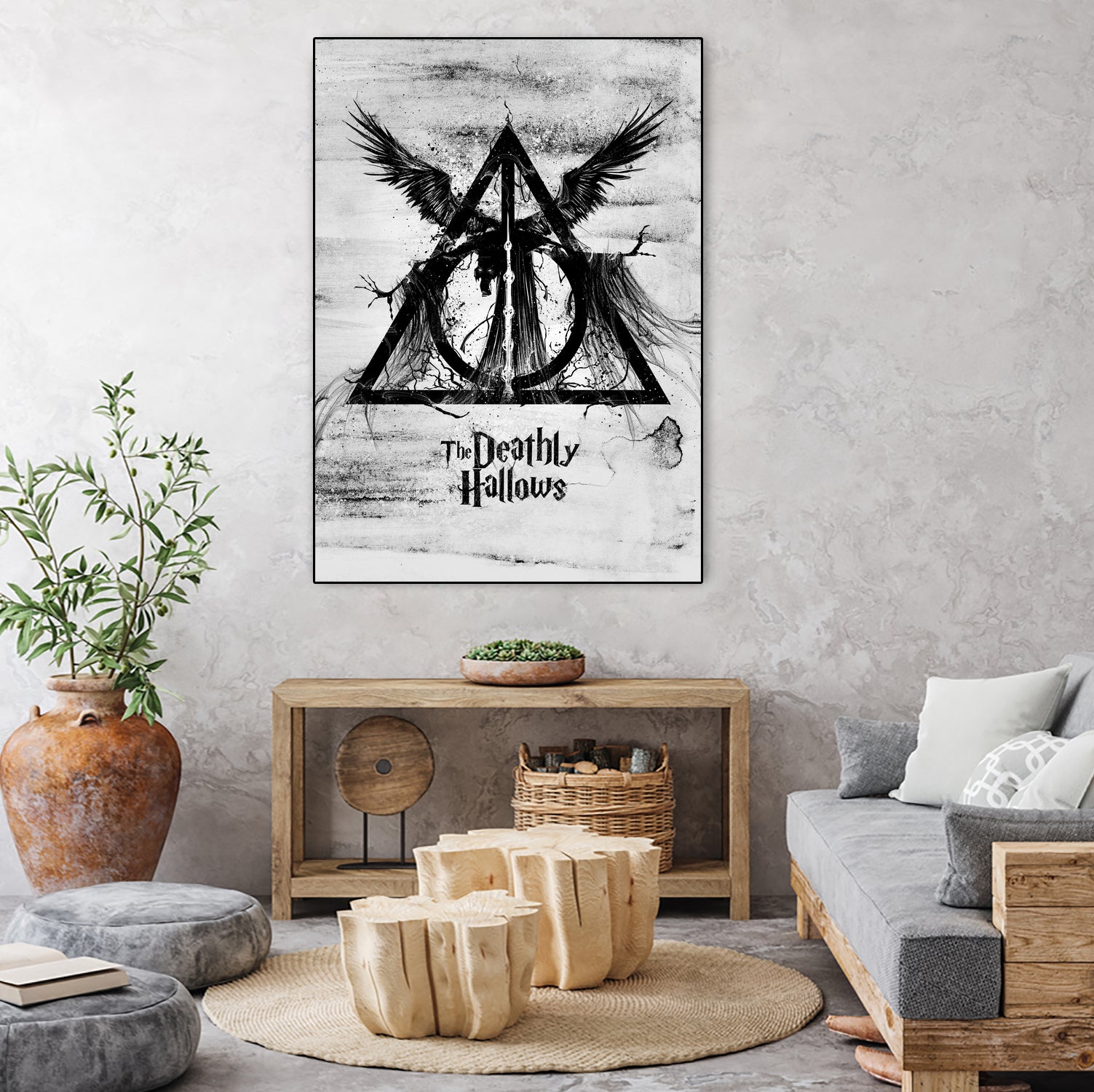 The Deathly Hallows by Nikita Abakumov on GIANT ART - gray digital painting