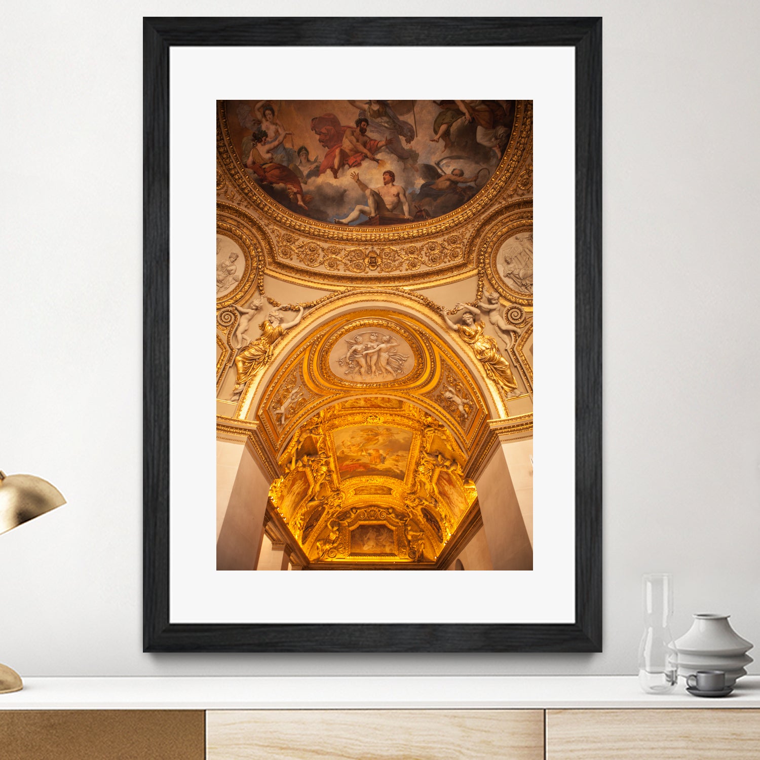 Louvre indoor. by Art Kireev on GIANT ART - yellow digital drawing