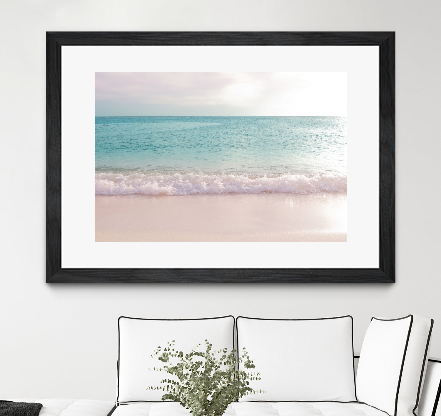 Soft Pastel Ocean Waves 1 by Anitas Bellas Art on GIANT ART - pink coastal carabeean sea 