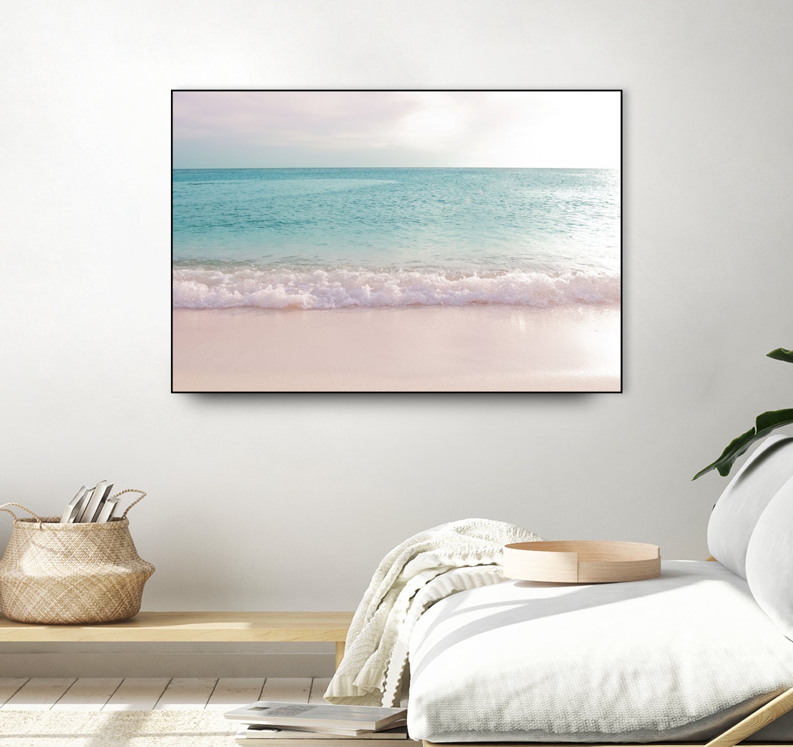 Soft Pastel Ocean Waves 1 by Anitas Bellas Art on GIANT ART - pink coastal carabeean sea 