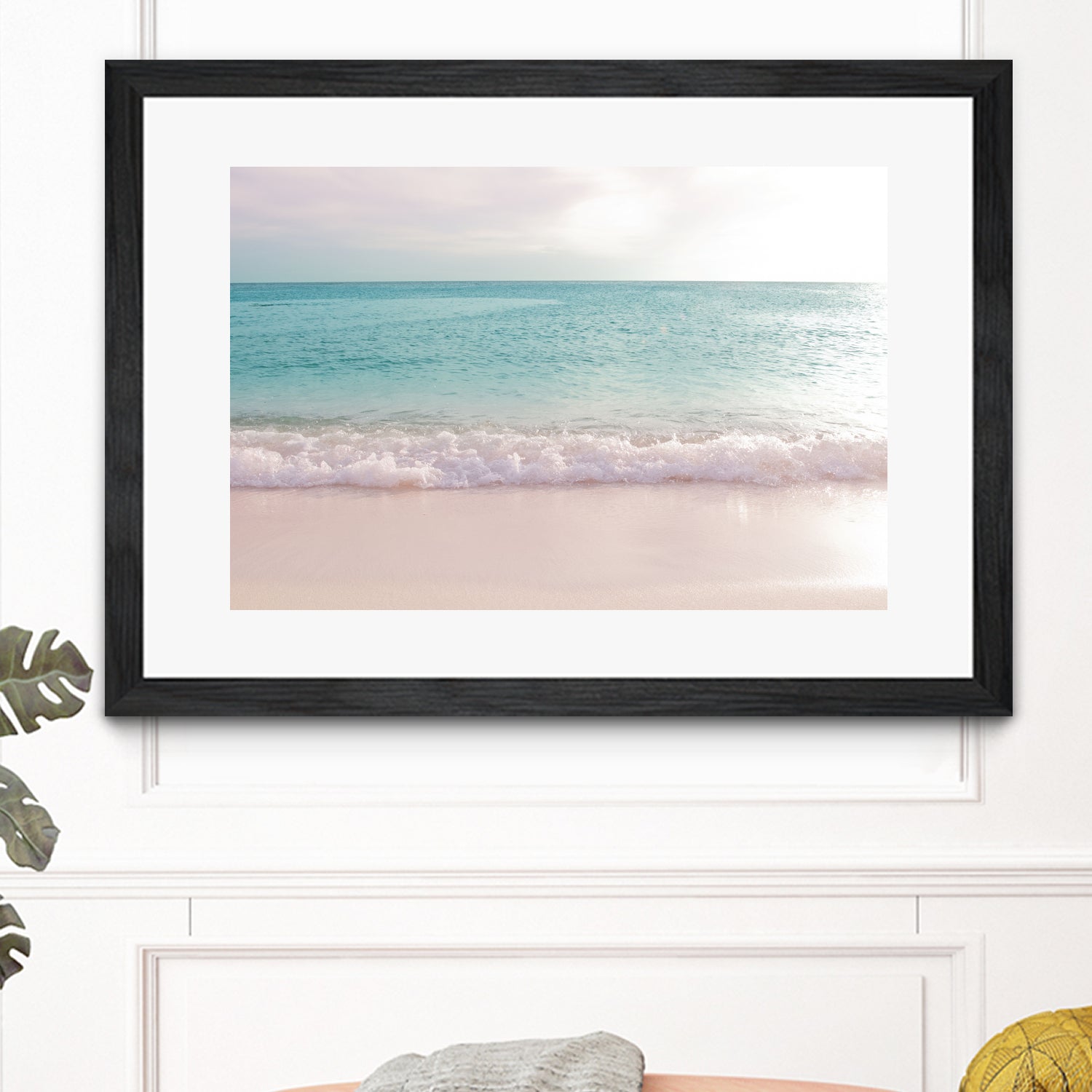 Soft Pastel Ocean Waves 1 by Anitas Bellas Art on GIANT ART - pink coastal carabeean sea 