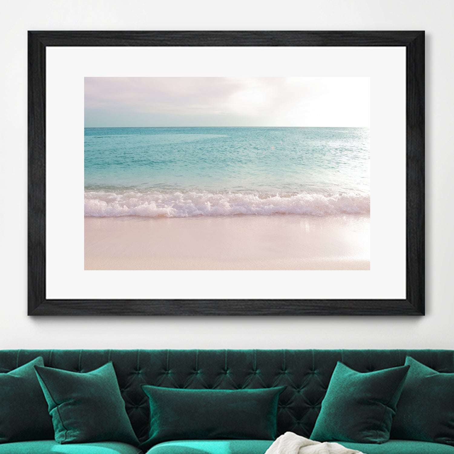 Soft Pastel Ocean Waves 1 by Anitas Bellas Art on GIANT ART - pink coastal carabeean sea 