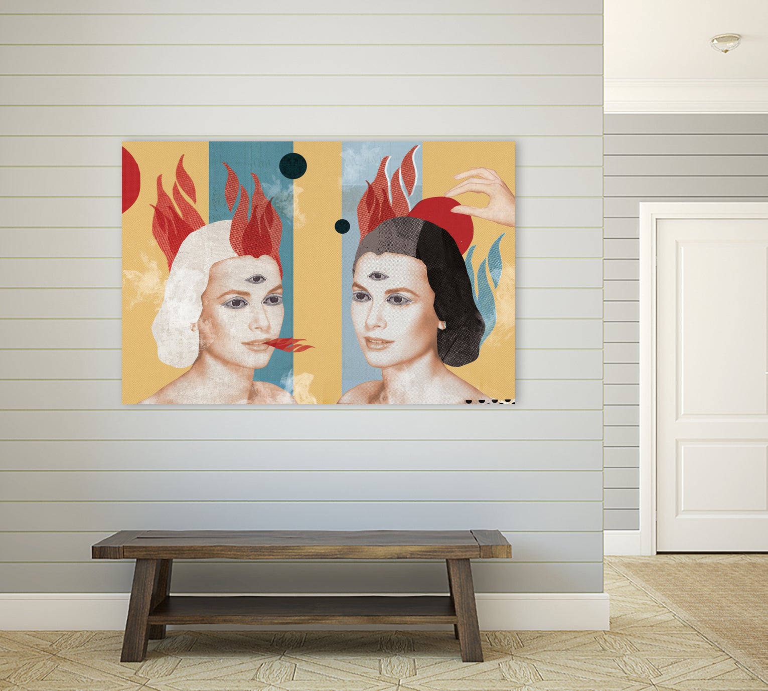 Razzi Arpie Inferno e Fiamme by giuseppe conti on GIANT ART - yellow digital painting