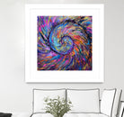 Superb Spiral Rainbow Amonite by Priscilla Batzell on GIANT ART - fuchsia mixed media