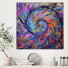 Superb Spiral Rainbow Amonite by Priscilla Batzell on GIANT ART - fuchsia mixed media