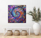 Superb Spiral Rainbow Amonite by Priscilla Batzell on GIANT ART - fuchsia mixed media