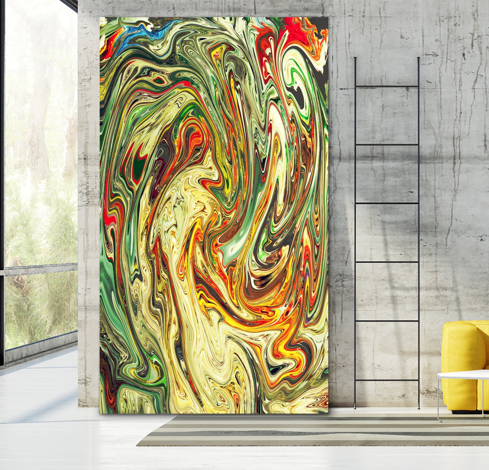 Abstract Marble Painting by Amir Faysal on GIANT ART - brown digital painting