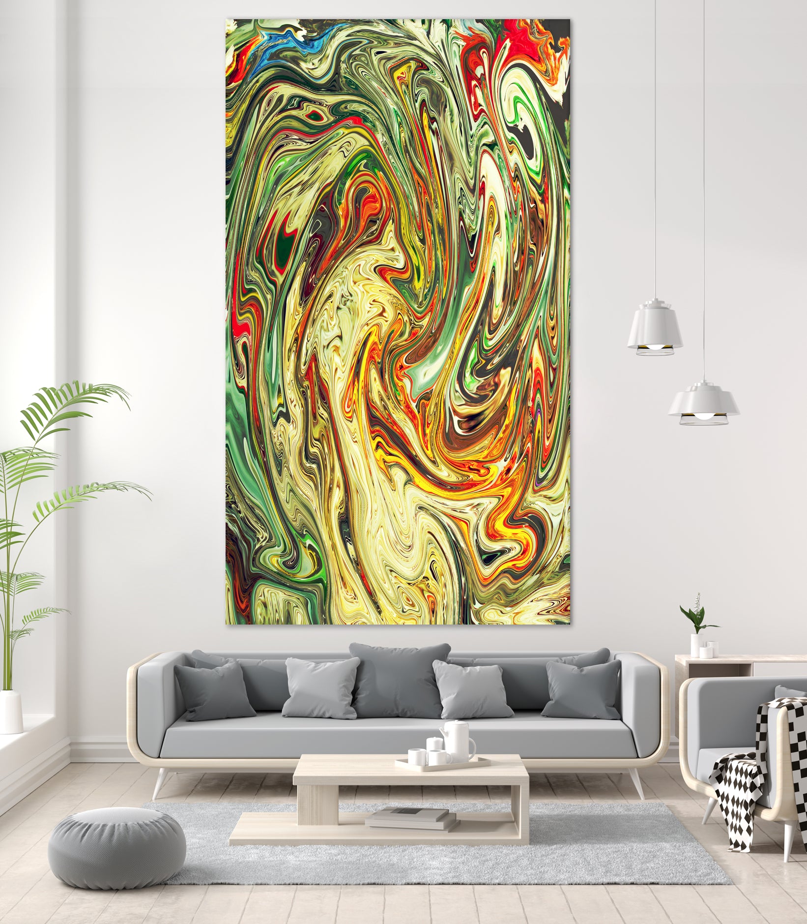 Abstract Marble Painting by Amir Faysal on GIANT ART - brown digital painting