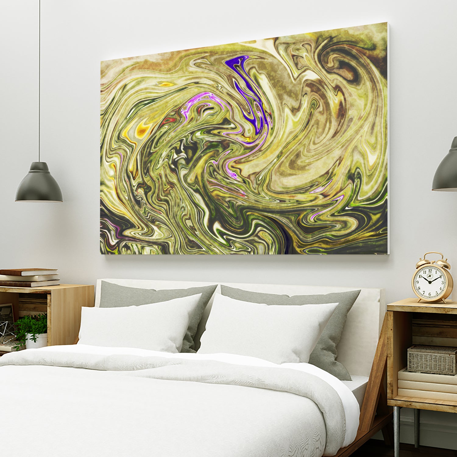 Abstract Marble Painting by Amir Faysal on GIANT ART - yellow digital painting