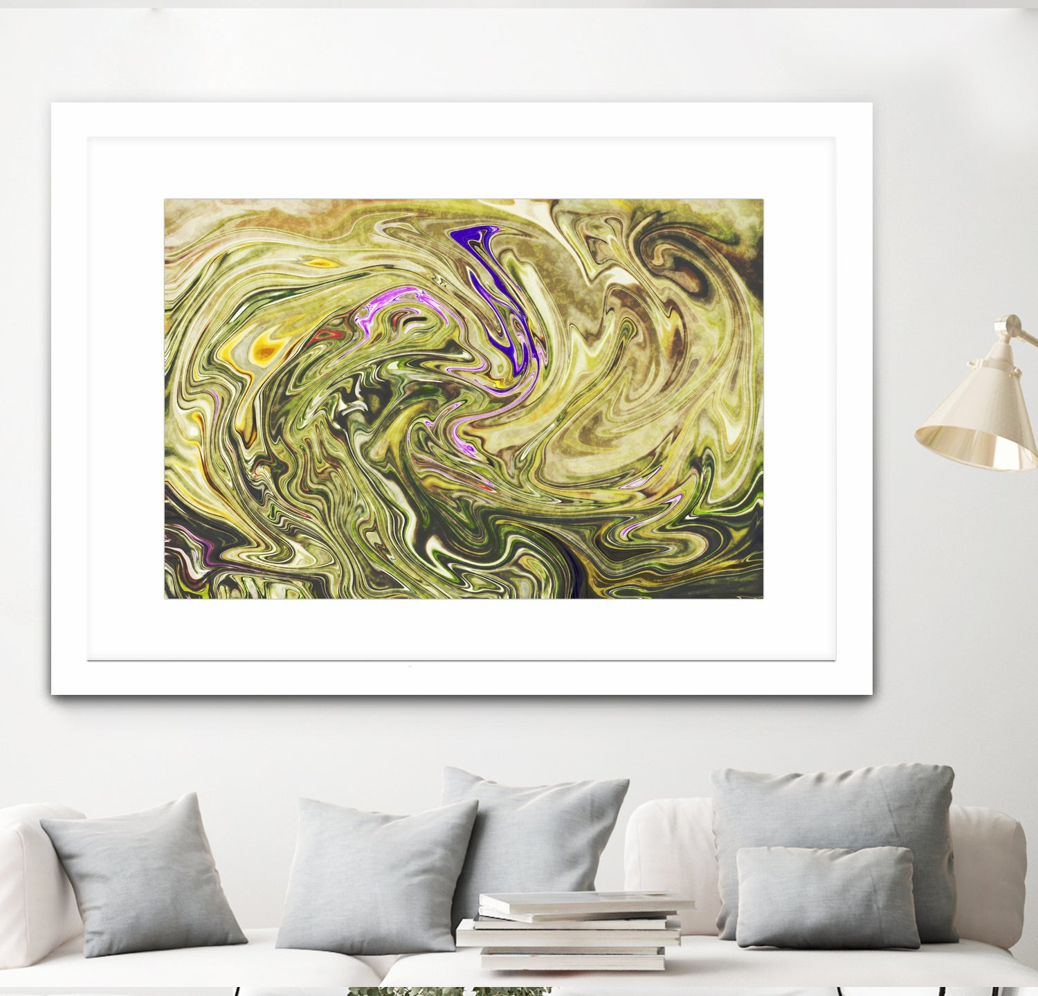 Abstract Marble Painting by Amir Faysal on GIANT ART - yellow digital painting