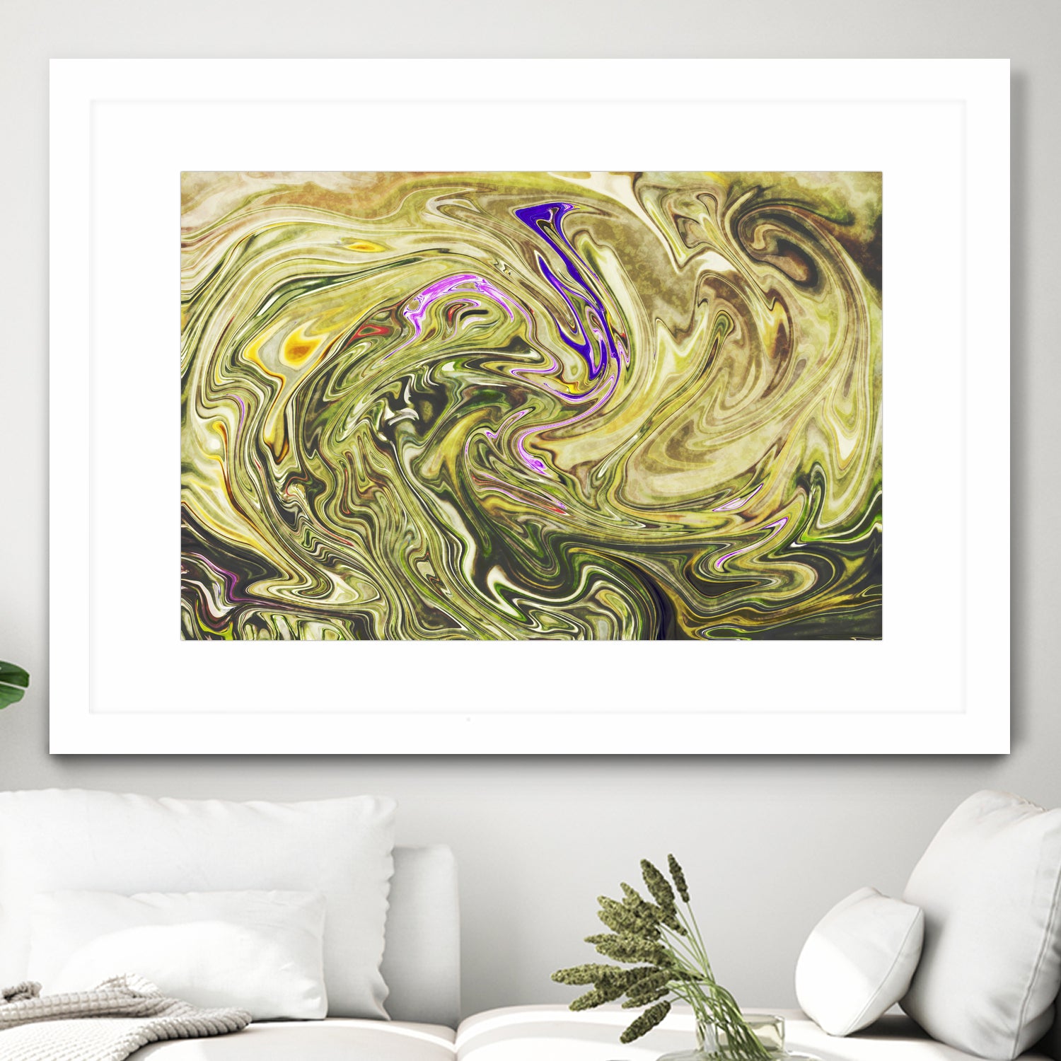 Abstract Marble Painting by Amir Faysal on GIANT ART - yellow digital painting