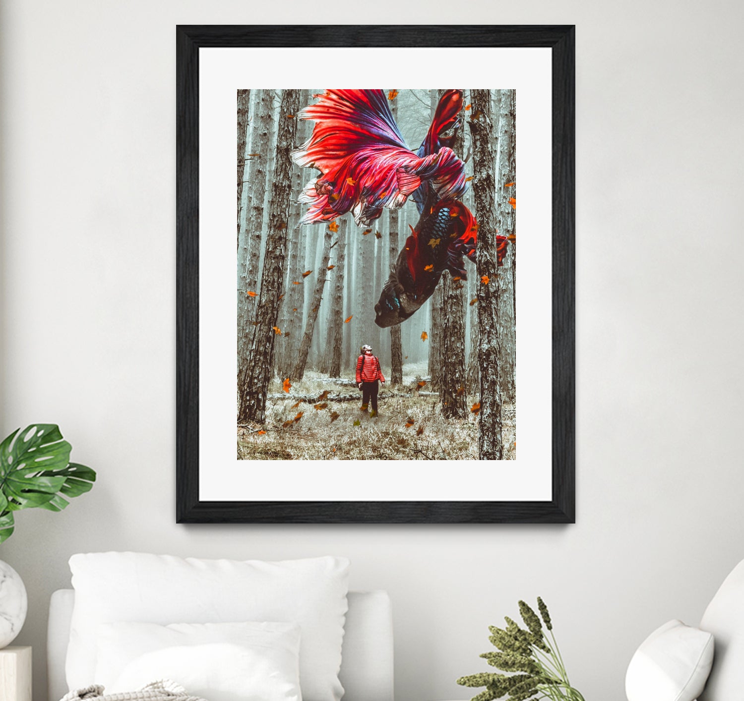 Forest Betta by GEN Z by Rigaud Mickaël on GIANT ART - red photo illustration