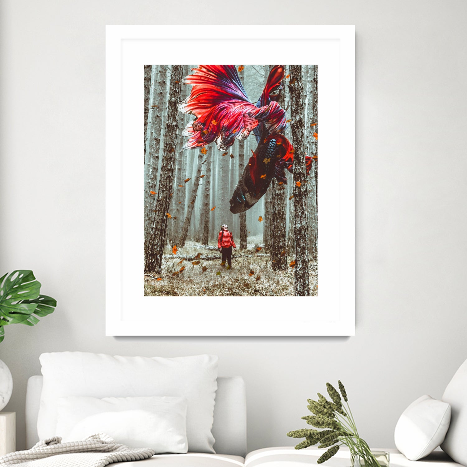 Forest Betta by GEN Z by Rigaud Mickaël on GIANT ART - red photo illustration