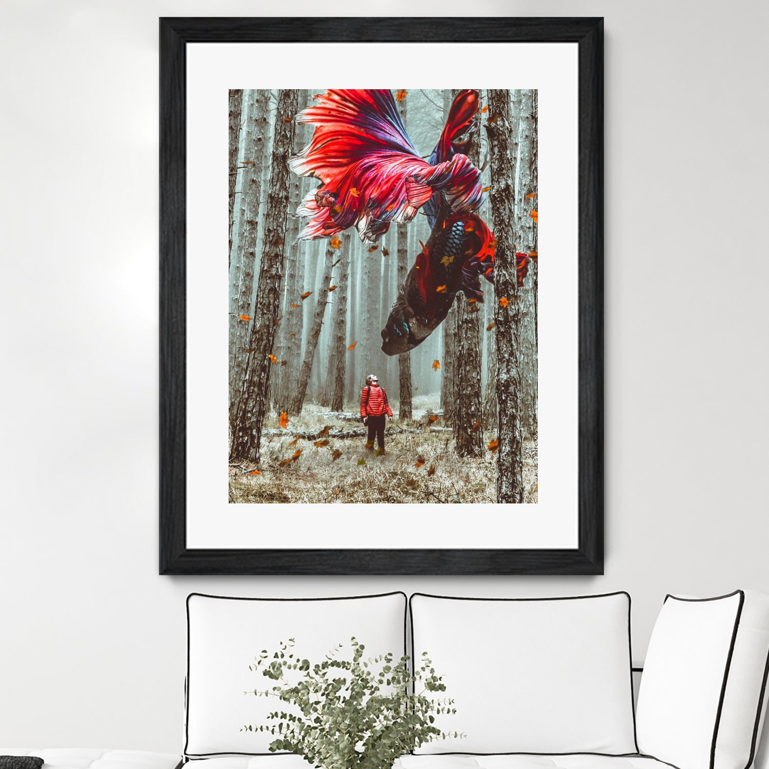 Forest Betta by GEN Z by Rigaud Mickaël on GIANT ART - red photo illustration