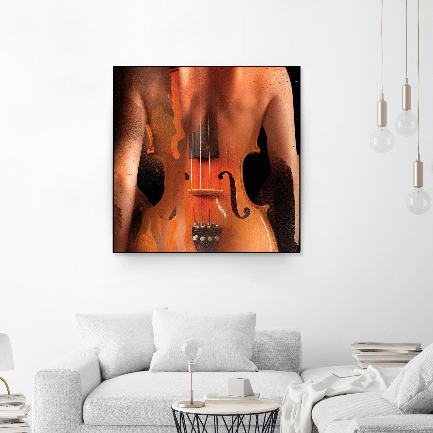 Nude by Adrien Donot on GIANT ART - orange mixed media