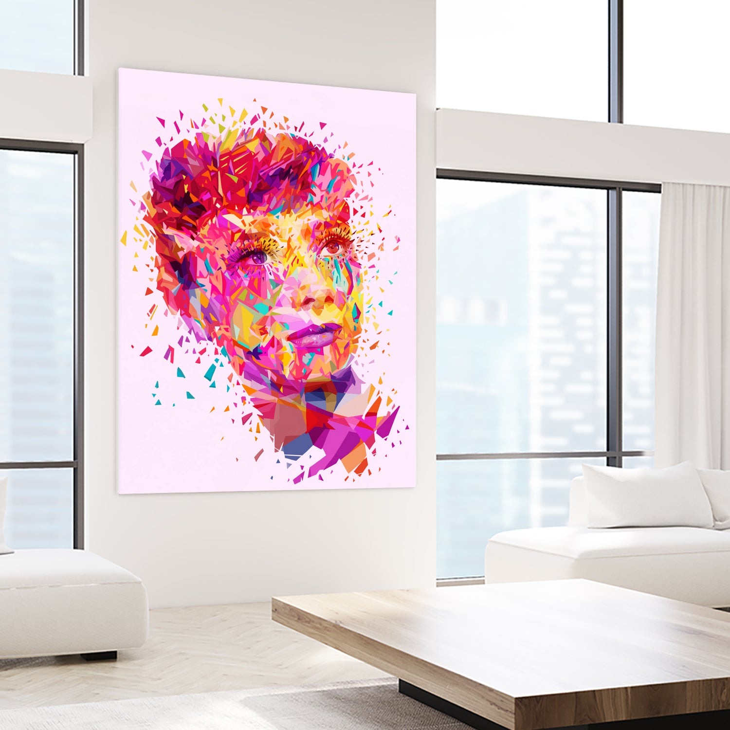 Audrey by Alessandro Pautasso on GIANT ART - pink digital painting