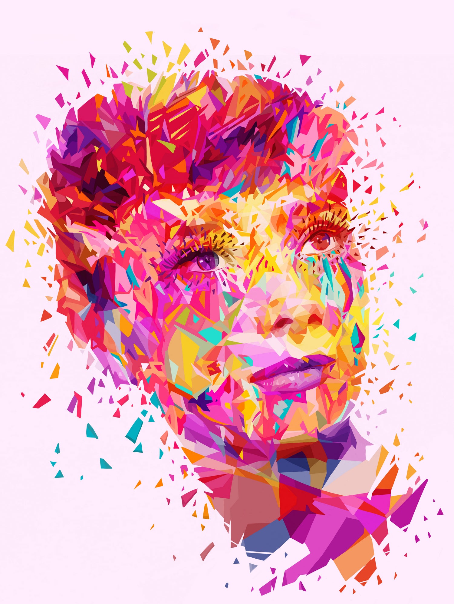 Audrey by Alessandro Pautasso on GIANT ART - pink digital painting