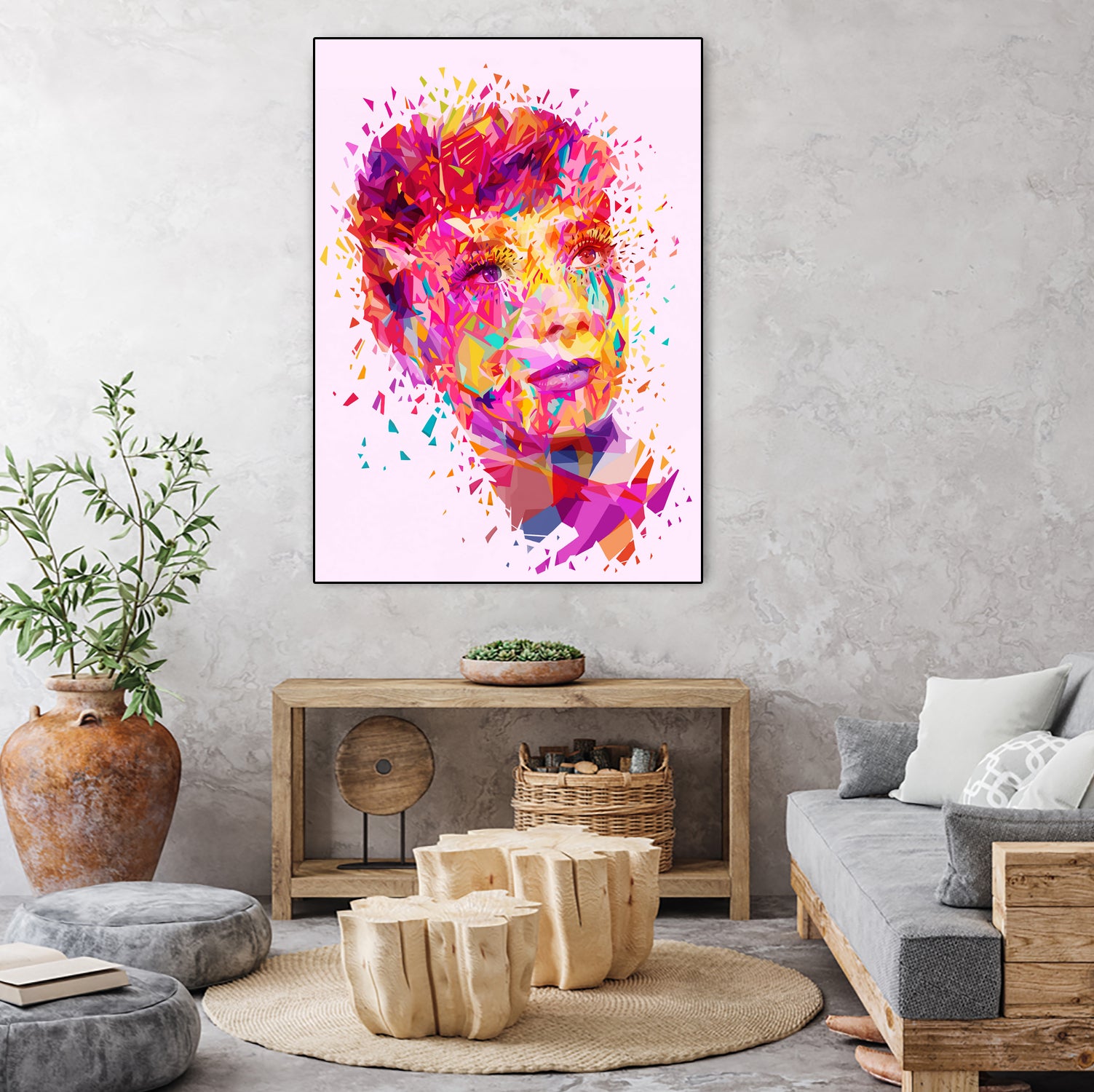 Audrey by Alessandro Pautasso on GIANT ART - pink digital painting