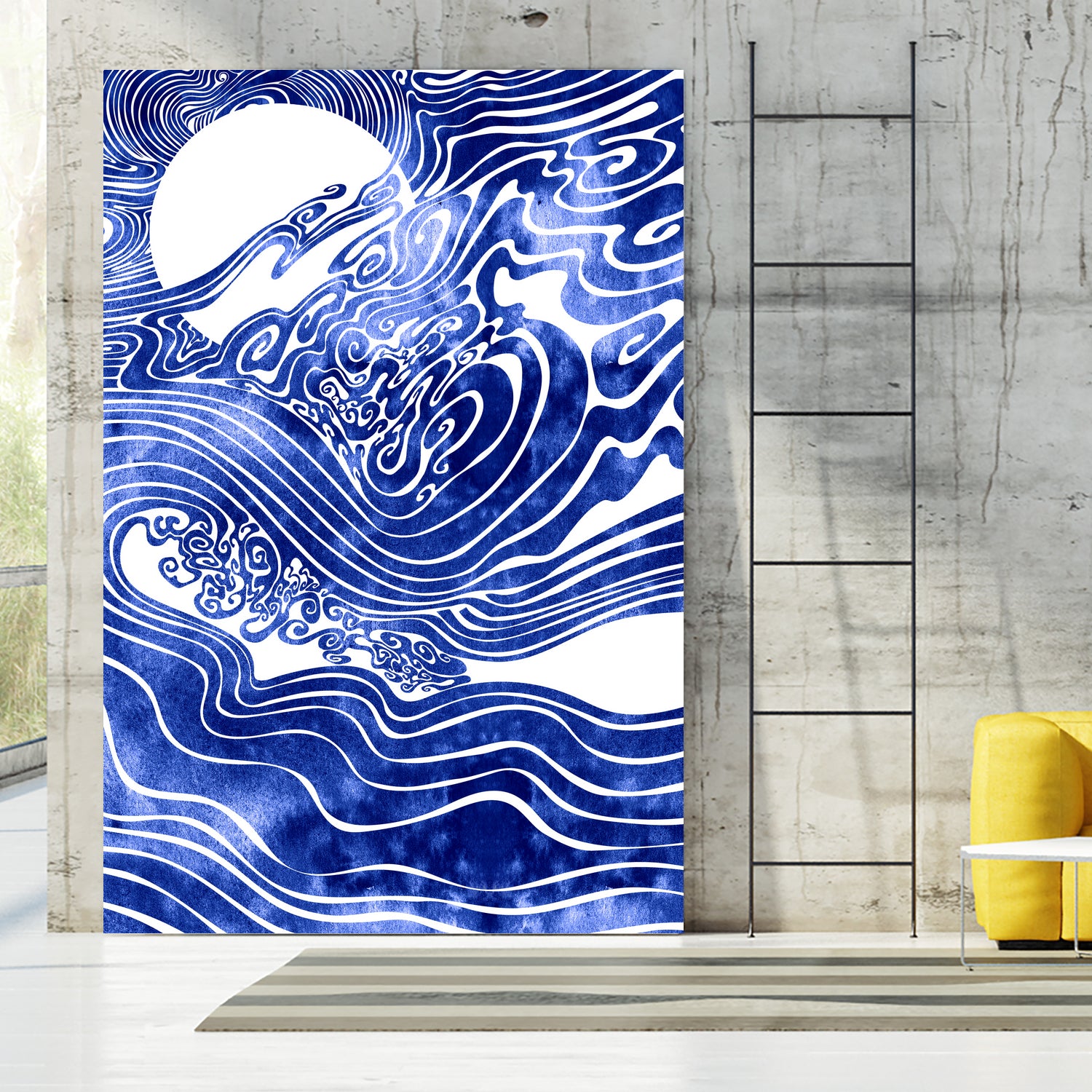 Churn The Deep by Stevyn Llewellyn on GIANT ART - blue mixed media