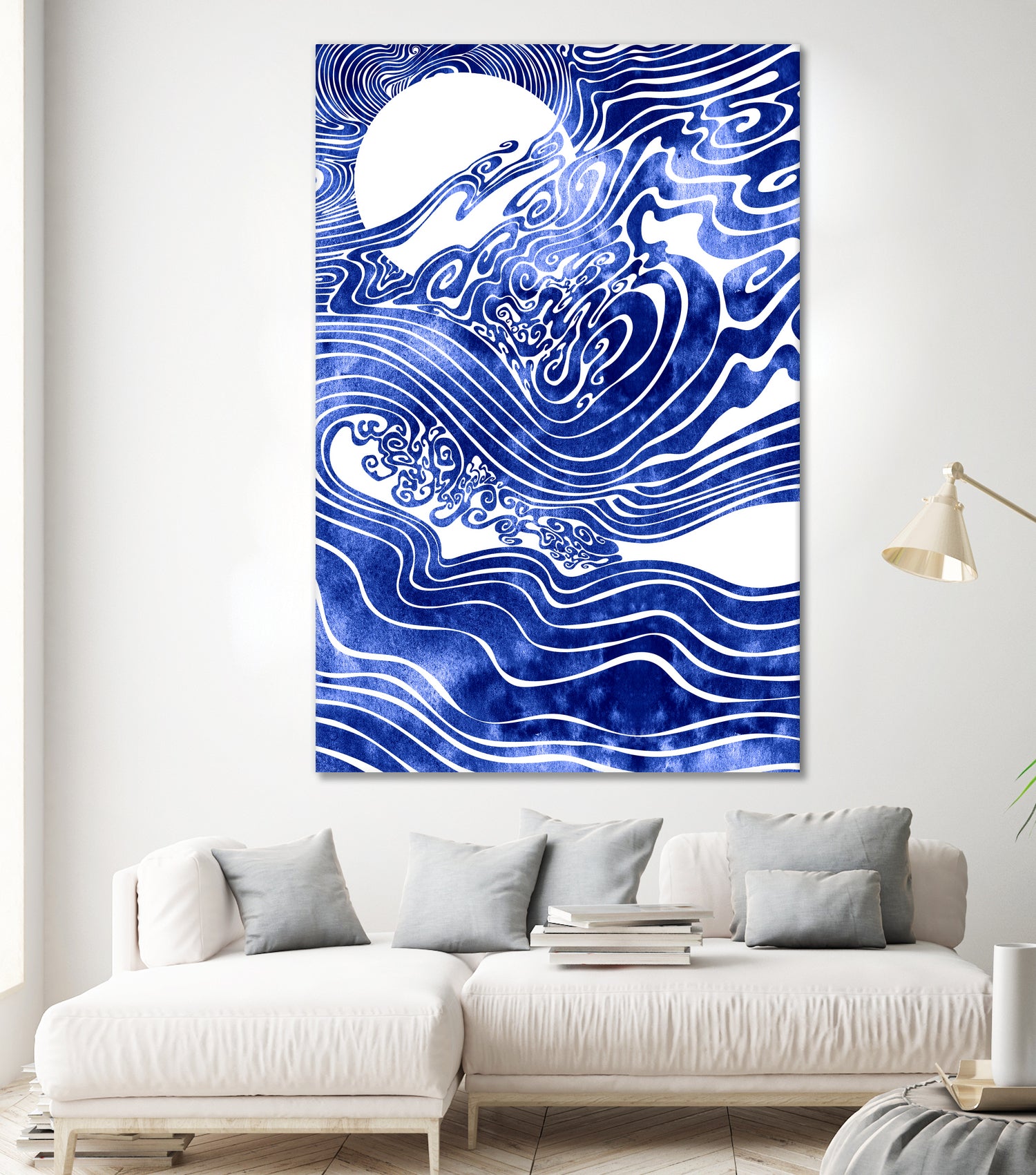 Churn The Deep by Stevyn Llewellyn on GIANT ART - blue mixed media