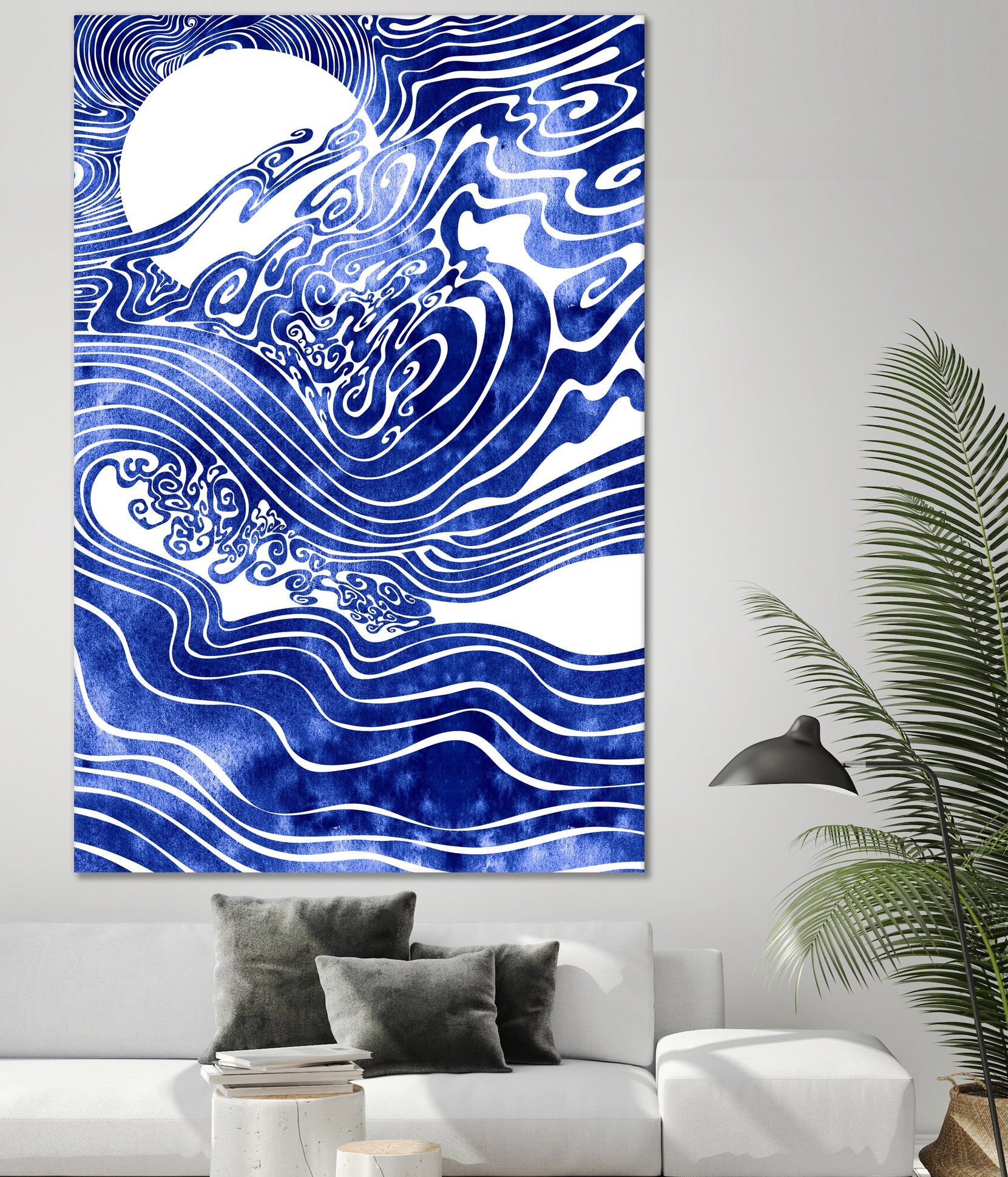 Churn The Deep by Stevyn Llewellyn on GIANT ART - blue mixed media