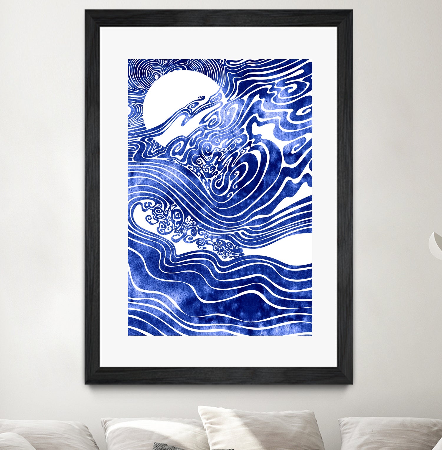 Churn The Deep by Stevyn Llewellyn on GIANT ART - blue mixed media