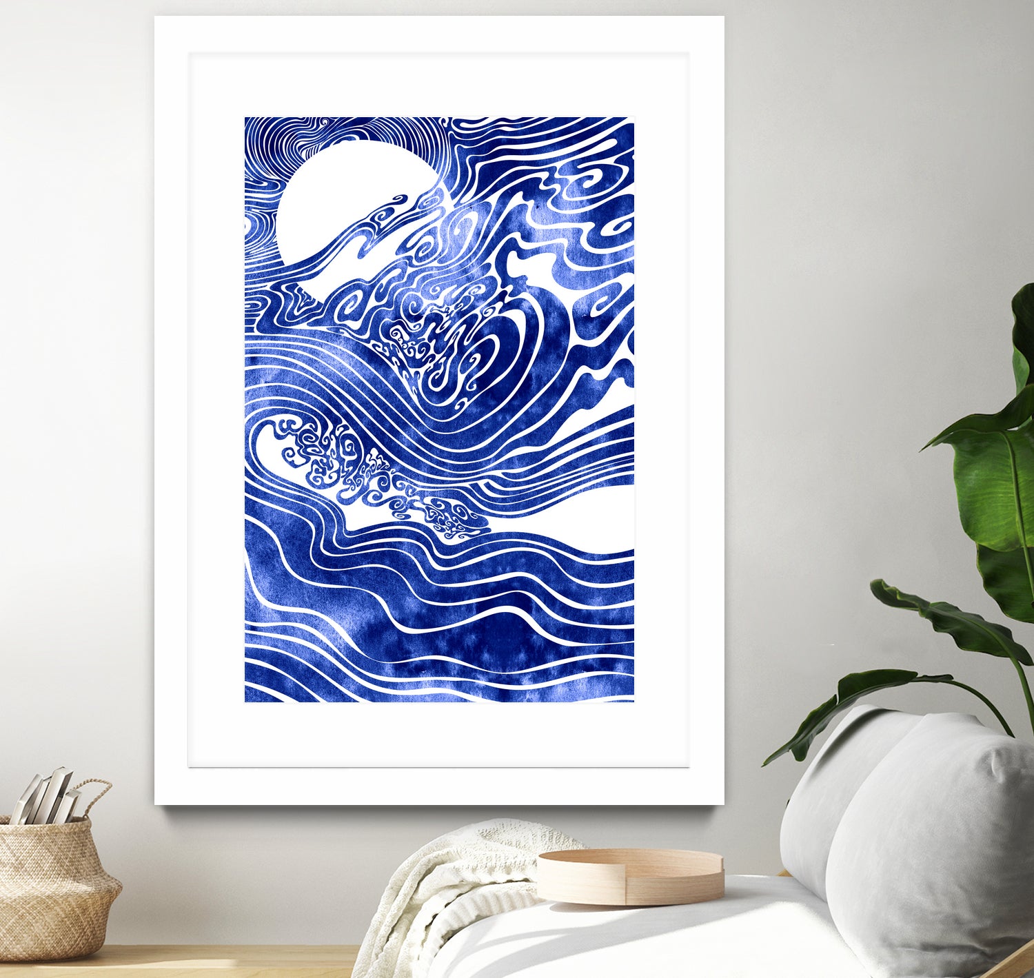 Churn The Deep by Stevyn Llewellyn on GIANT ART - blue mixed media