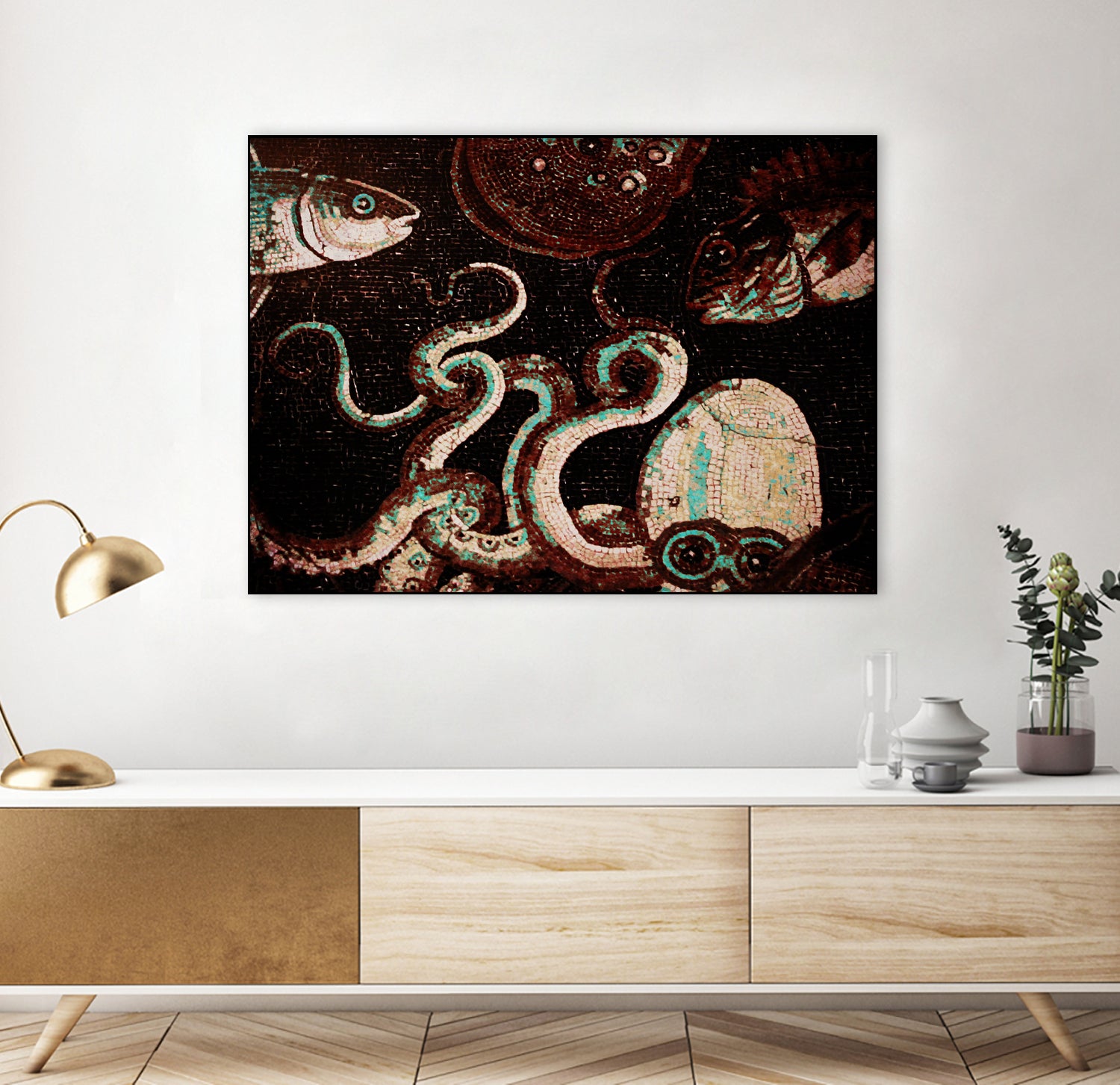 Old Time Octopus by Sharon Coty on GIANT ART - brown photo manipulation