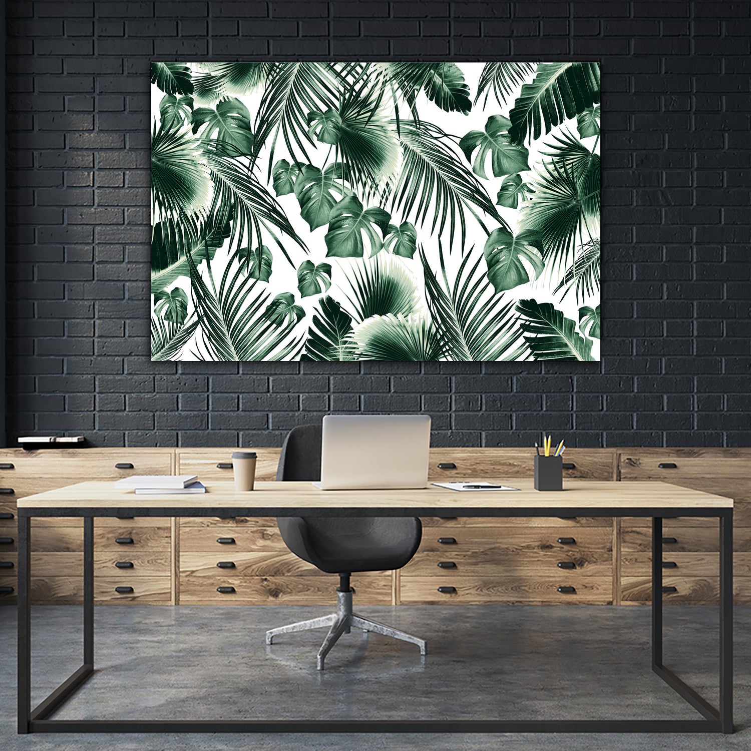 Tropical Jungle Leaves 7  by Anitas Bellas Art on GIANT ART - green botanical leaves